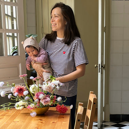 rayas azul y blanco BOTONES - última pieza