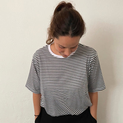 rayas azul y blanco BOTONES - última pieza