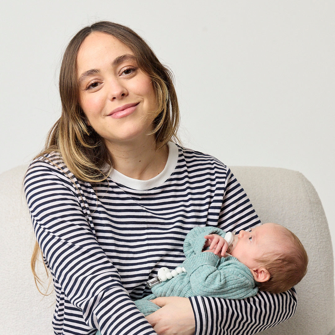 rayas manga larga azul y blanco